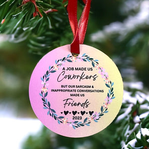 Wholesale | 3 pc | A Job Made Us Coworkers Ornament