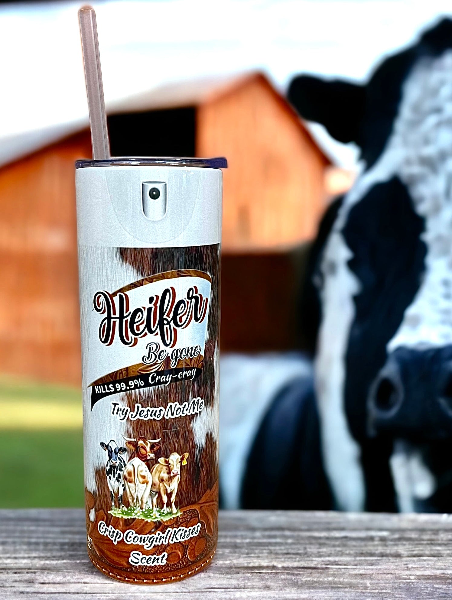 Heifer Tumbler, Not Today Heifer Tumbler, Funny Heifer Tumbler, Tumbler  with Lid and Straw