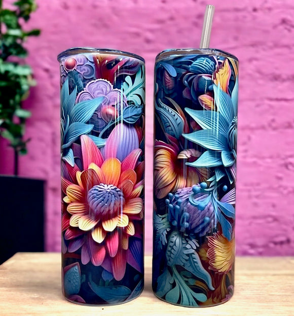 Wholesale | 4 | 3D Flower Colorful Tumblers