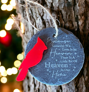 Wholesale | 6 | Someone we Love in Heaven Cardinal Slate Ornament