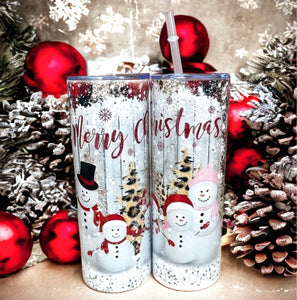 Wholesale | 4 | Merry Christmas Snowman Family Tumblers