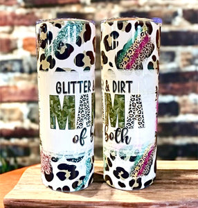 Wholesale |4| Mother of Both Glitter and Dirt Tumbler Mothers Day