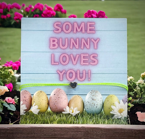 Wholesale |10| Some Bunny Loves You Easter Basket Kids Bracelet with Card