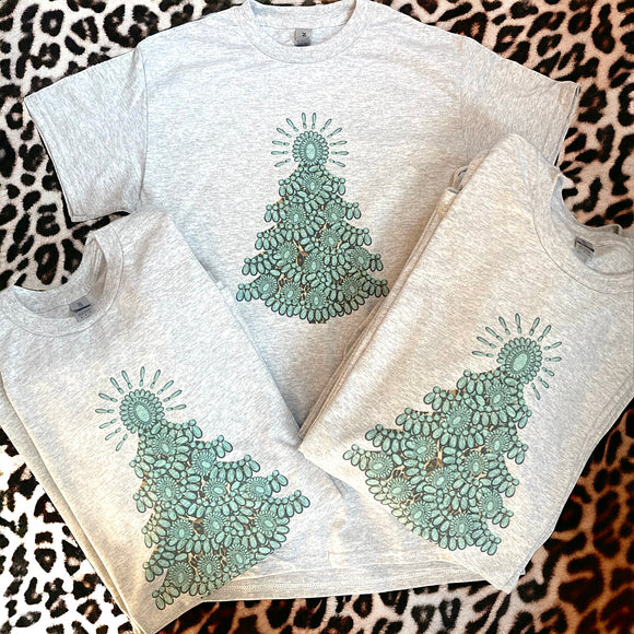 Wholesale Turquoise Christmas Tree T Shirt