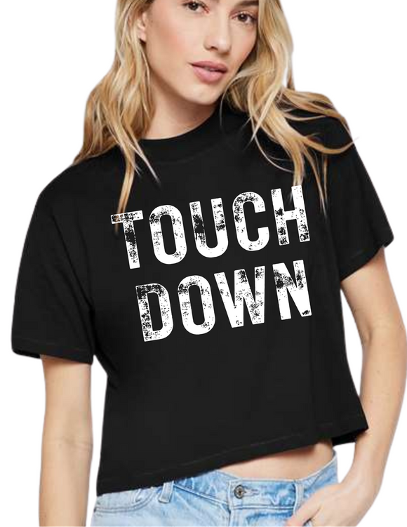 BULL TOUCHDOWN Womens Boxy T - Black- Adult