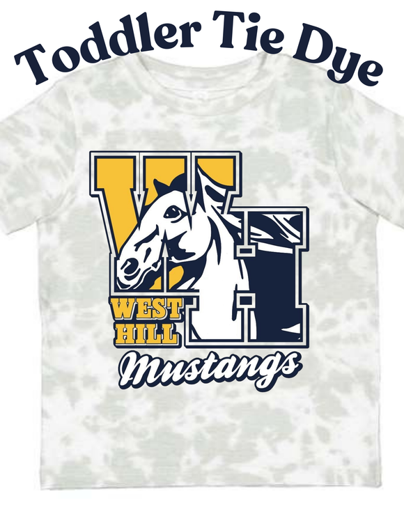 WHE Hazy Tie Dye T Shirt - West Hill Elementary Logo Toddler
