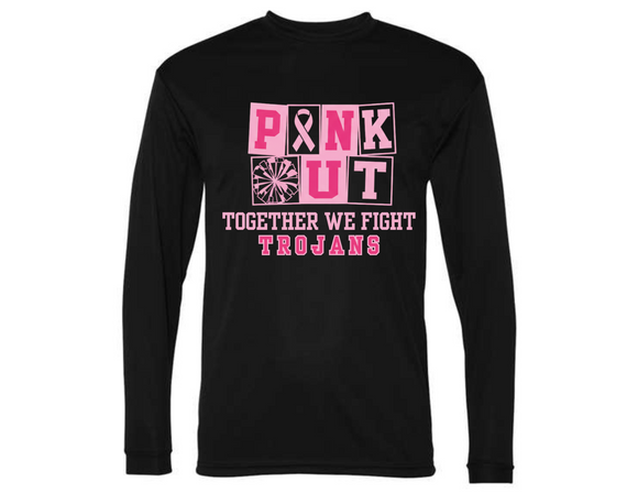 TRO Pink Out Together We Fight Long Sleeve Dryfit T - Youth & Adult