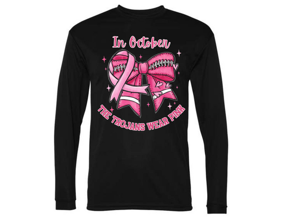 TRO Pink Out In October We Wear Pink Long Sleeve Dryfit T - Youth & Adult