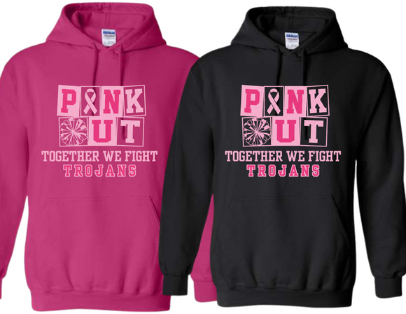 TRO Pink Out Together We Fight Hoodie - Youth & Adult