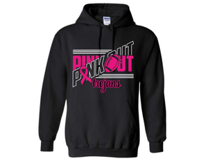 TRO Pink Out Trojans Cursive Hoodie - Youth & Adult