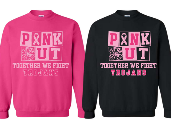 TRO Pink Out Together We Fight Sweatshirt - Youth & Adult