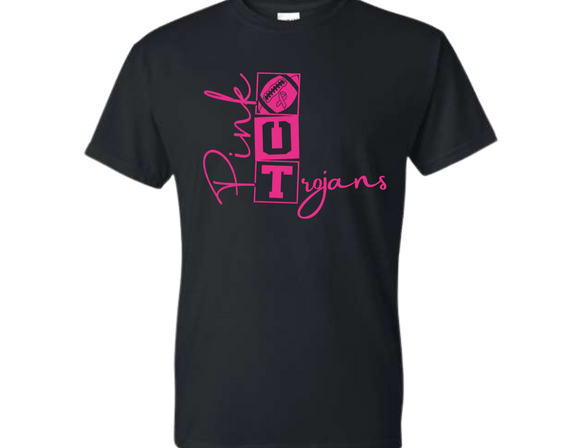TRO Pink Out Trojans T Shirt - Youth & Adult