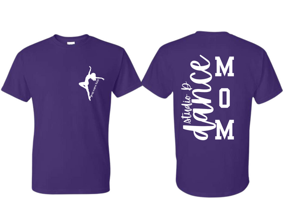 STU Studio D Dance Mom with Custom Name T Shirt Purple - Youth & Adult