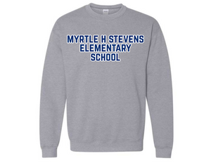 MHS Myrtle H Stevens Full Name Sweatshirt Sport Gray - Youth & Adult