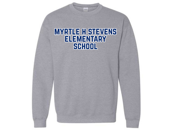 MHS Myrtle H Stevens Full Name Sweatshirt Sport Gray - Youth & Adult