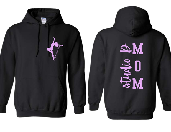 STU Studio D Dance Mom Custom Name Black Hoodie - Youth & Adult