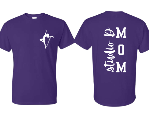 STU Studio D Dance Mom with Custom Name T Shirt Purple - Youth & Adult