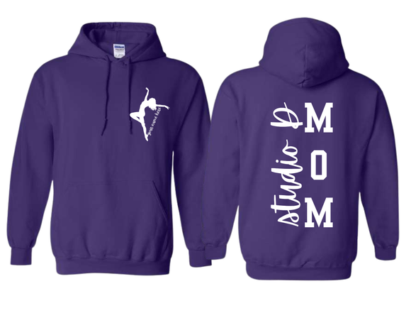 STU Studio D Dance Mom Custom Name Purple Hoodie - Youth & Adult