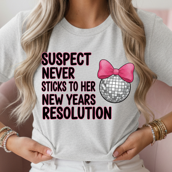 WS New Years Suspect Funny Graphic T Resolution 2026