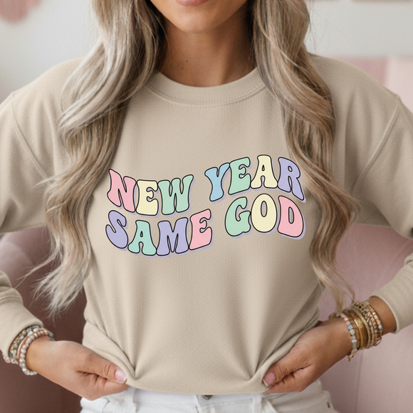 WS New Year Same God New Years Graphic Apparel Pullover