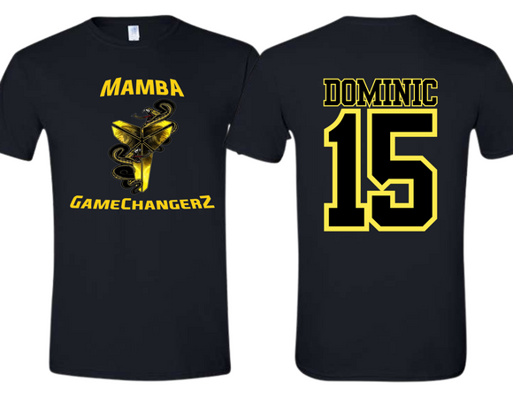 MB Unisex Black T Shirt Mamba Gamechangerz Adult & Youth
