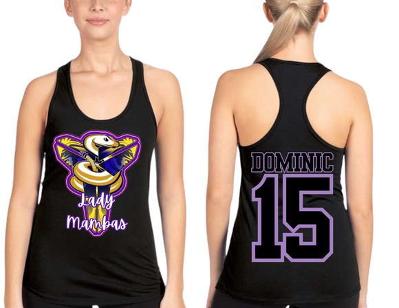 MB Ladies Black Tank Top Lady Mambas Adult