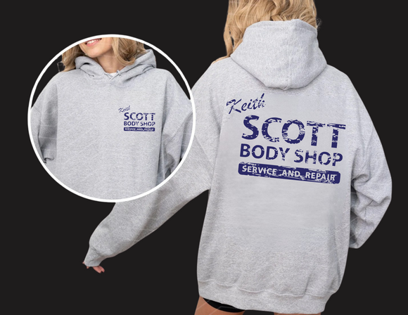 keith scott gear Keith Scott Body Shop One Tree Hill Inspired Hoodie – LICT Apparel + Accessories