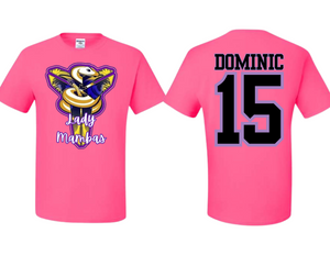 MB Unisex Hot Pink T Shirt Lady Mambas Adult & Youth