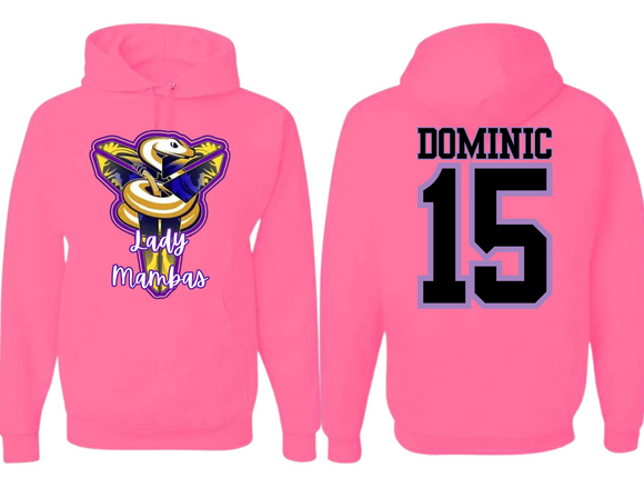 MB Unisex Hot Pink Hoodie Lady Mambas Adult & Youth