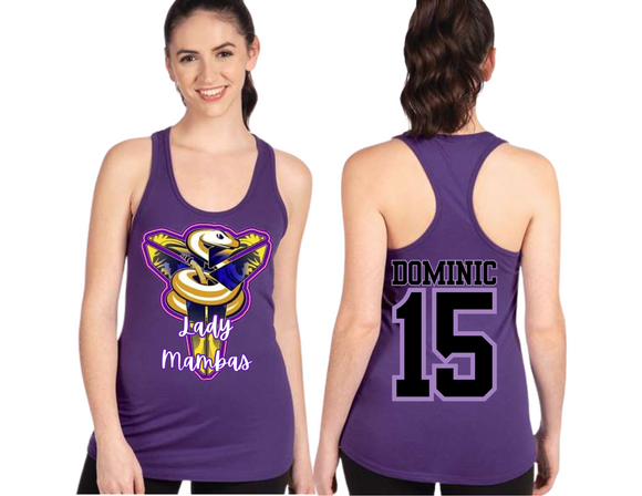 MB Ladies Purple Tank Top Lady Mambas Adult (Copy)