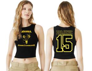 MB Ladies Black Crop Top Mamba Gamechangerz Adult
