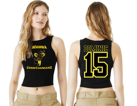 MB Ladies Black Crop Top Mamba Gamechangerz Adult
