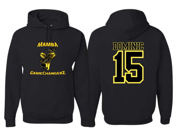 MB Unisex Black Hoodie Mamba Gamechangerz Adult & Youth