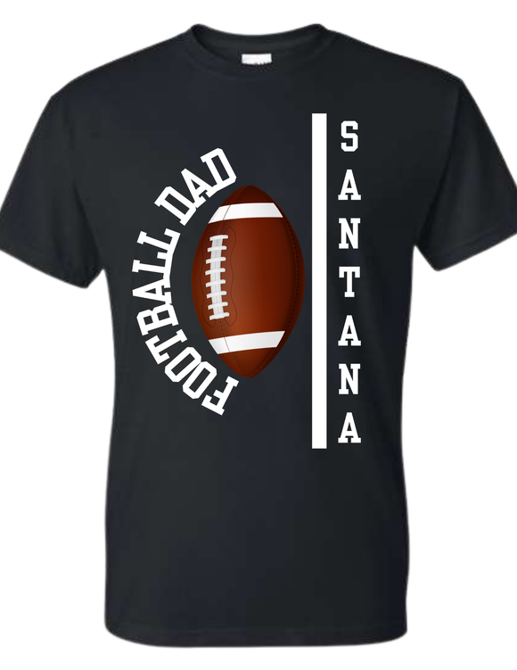 BULL Football Custom Name T Shirt - Adult and Youth - Black