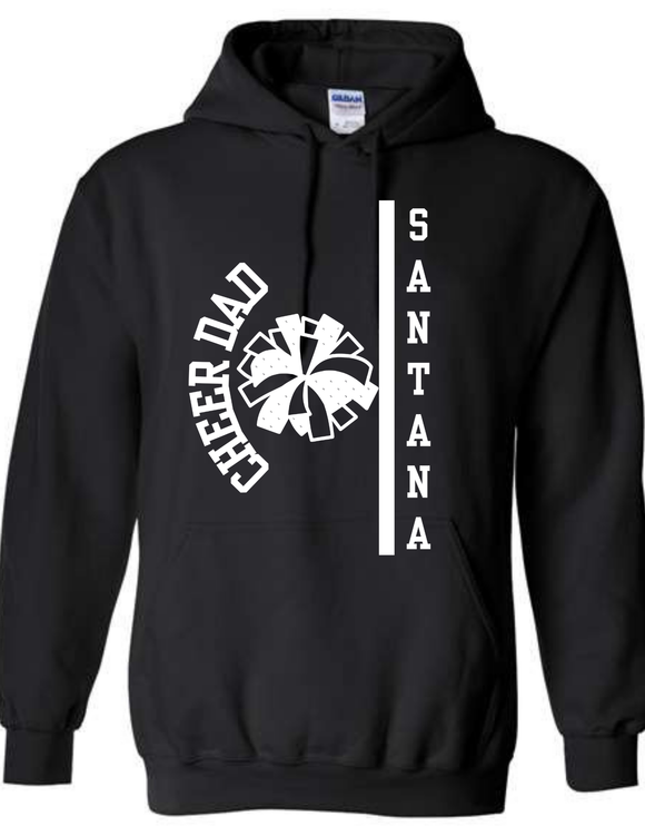 BULL Cheer Custom Name Hoodie - Adult and Youth - Black
