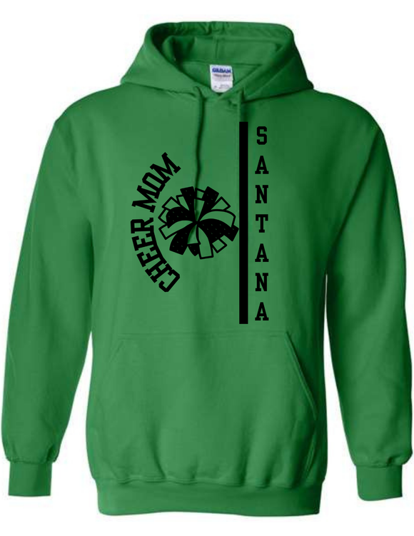 BULL Cheer Custom Name Hoodie - Adult and Youth - Green