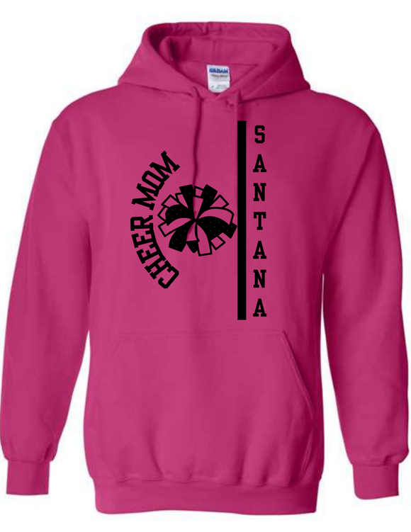 BULL Cheer Custom Name Hoodie - Adult and Youth - Pink