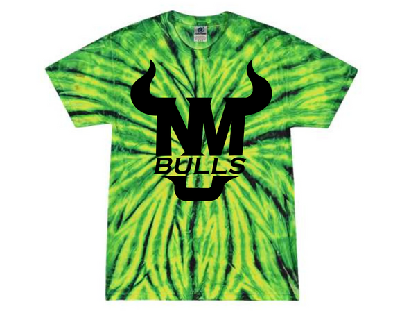 BULL Wild Spider Tie Dye T Shirt - NM Bulls Logo Adult