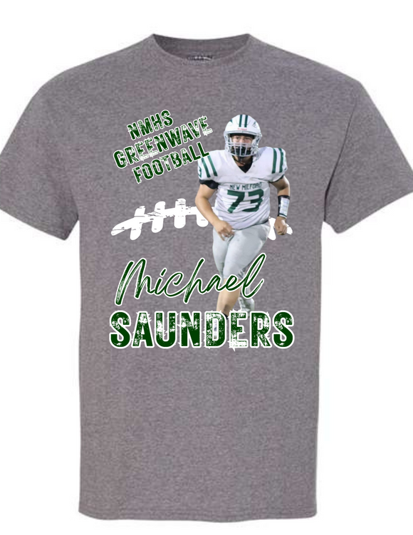 Custom Football Player Tee – Featuring Your All-Star