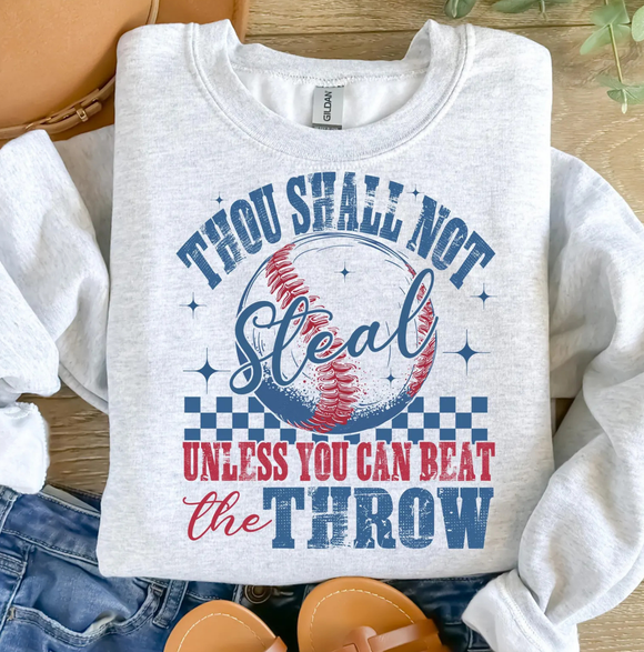 NMYBBSB Baseball Thou Shall Not Steal Ash Sweatshirt - Adult & Youth (Copy)