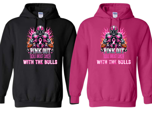BULL Pink Out With The BULLS Hoodie - Youth & Adult
