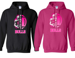 BULL Pink Out BULLS Football Player Hoodie - Youth & Adult