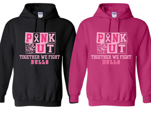 BULL Pink Out Together We Fight Hoodie - Youth & Adult