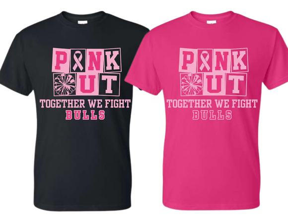 BULL Pink Out Together We Fight T Shirt - Youth & Adult