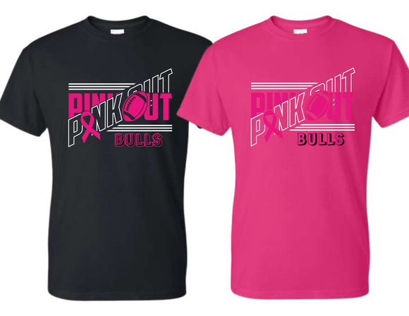 BULL Pink Out Bulls T Shirt - Youth & Adult