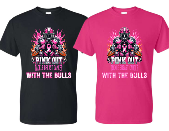 BULL Pink Out With The Bulls T Shirt - Youth & Adult