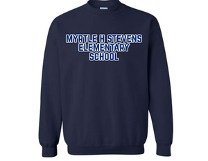 MHS Myrtle H Stevens Full Name Sweatshirt Navy - Youth & Adult