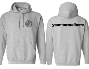 ADNE Sport Gray Hoodie Circle Logo on Front in Black- Youth & Adult