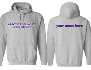 ADNE Sport Gray Hoodie ARROYOS on Front - Youth & Adult