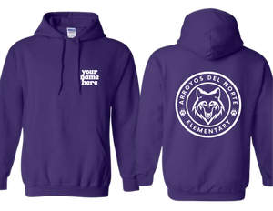 ADNE Purple Hoodie Arroyos Circle Logo on Back - Youth & Adult